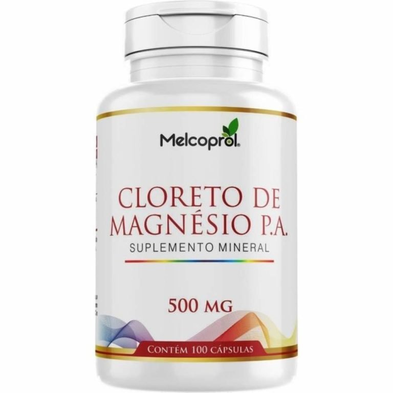 Cloreto De Magnésio Pa 100 Cápsulas 500 Mg 1220 Mg Pro Naturais Mais Loja